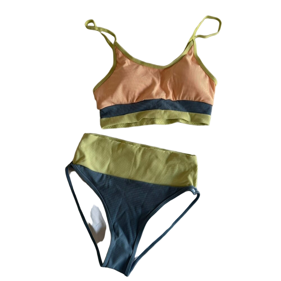 Other - Women's NEW Colorblock 2 Piece Bikini Swimsuit Swimwear Size Medium #26013